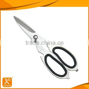 7-3/4'' Meat Cutting Tool Whole Stainless Steel Scissors With Rubber Circle Handle thumbnail-1