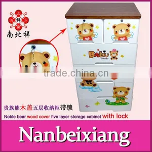 Storage Cabinet Plastic 5 Drawer Baby Plastic Drawer thumbnail-1