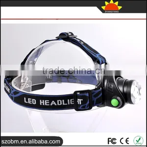 New Arrival High Quality XML T6 LED 2000 Lm Zoomable LED Rechargeable Headlamp With 18650 Batteriy,charger and Car Charger thumbnail-3