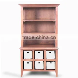 BOOK CABINET WITH RATTAN DRAWES thumbnail-1