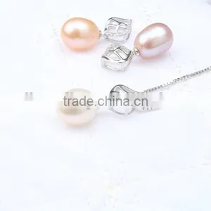 925 Silver Pearl Pendant and Earring thumbnail-2
