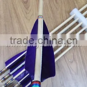 7.5mm~9mm Hunting Use Rainbow Type Cedar Purple Fletched Arrows For Archers thumbnail-4