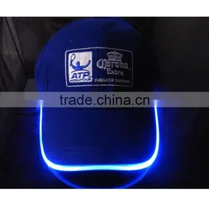 Cap With Built In Led Light Flashing Caps Fiber Optic Hats Led thumbnail-2