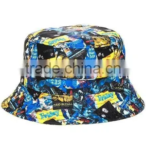 2015 Fashion Unisex Cotton Fishing Colorful Cheap Printed Blank Wholesale Custom Bucket Hat thumbnail-4