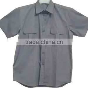 Men's Short Sleeve Cotton Work Shirt&Woking Suits SLS010 thumbnail-1