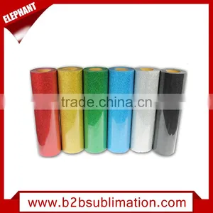 Korea Quality Best Price 20" x 27yds pu Glitter Pvc Reflective T-shirt Printing Roll Film Sheet Heat Transfer Vinyl for Clothing thumbnail-4