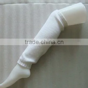 Lady Knitted White Boot Leg Warmers thumbnail-1