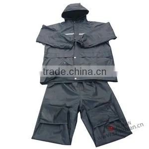 Taffeta / Dark Blue Reflective Raincoat thumbnail-1
