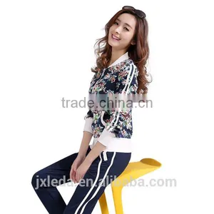 2016New Wholesale Printed Women Sports Hoodies Suit thumbnail-3