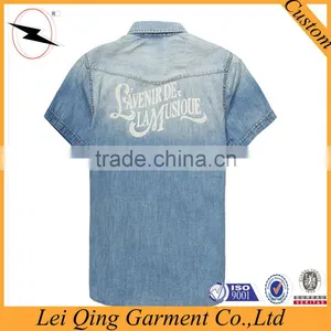 Personality Style Name Brand Denim Shirts thumbnail-5
