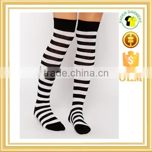 Wholesale Women Warm Stripe Over the Knee Socks thumbnail-1