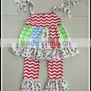 2016 Easter Outfits Girls Polka Dots Color Eggs Straps Dress Set Cute Easter Clothing Toddler Girl Outfits Hot Sale Spring Sets thumbnail-3