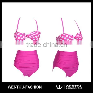 Hot Selling Vintage High Waist Bikini thumbnail-2