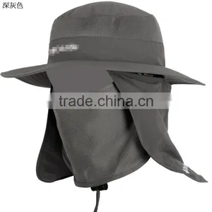 360 Degree Sunscreen Sun Hat Male Anti-UV Outdoor Hat Big Along the Quick Fisherman Hat Male Sun Hat Fishing Hat thumbnail-4
