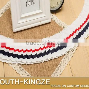 7.5 cm Lace Gament Chiffon Three Layers Ruffle Colors Embroidery Lace Trim Ribbon thumbnail-2