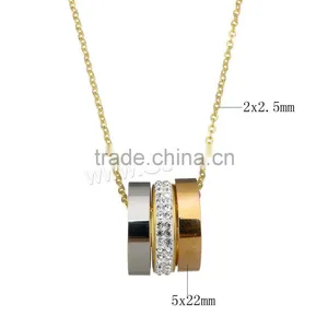 Necklaces Women 2017 Rhinestone Stainless Steel Necklace Wedding Jewelry Set thumbnail-3