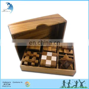Wholesale Nursery School Stacking Montessori Toys Wooden Puzzle thumbnail-1