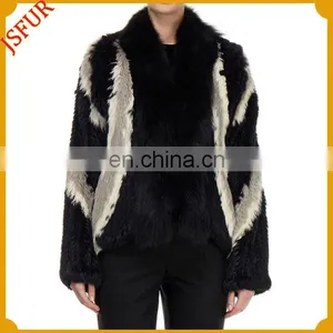Genuine Rabbit Women Winter Warm Fashion Fur Coats thumbnail-2