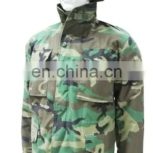 Hot Sale Army Woodland Camouflage Military Army M65 Jacket thumbnail-1