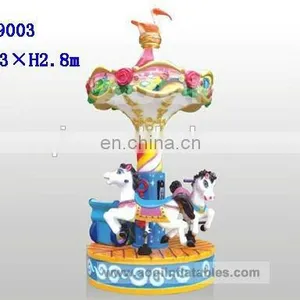 AOQI Big Discount High Quality Three Persons Flower and Horse Carrousel thumbnail-1