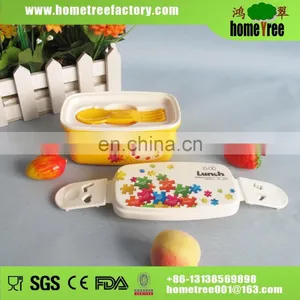 220ml 2 Compartments Plastic Food Container Rectangular With Lid thumbnail-2