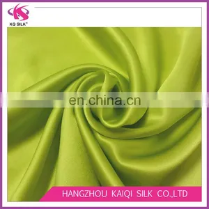 Chinese Silk Charmeuse Green Plain Dyed Satin Fabric 100% Silk Satin Fabric for Dresses 2017 thumbnail-3