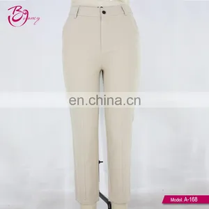 Low Price Casual Style Beige Color Women'S Spandex Long Pants thumbnail-1