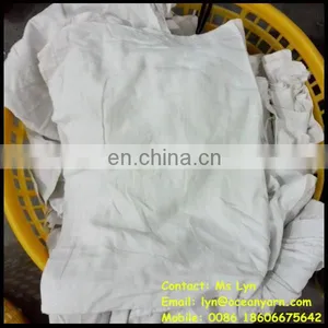 White Industrial Cleaning Cotton Rags Recyled 100% Cotton Wipers Rag Hot Sale Wiping Rags in Bales thumbnail-1