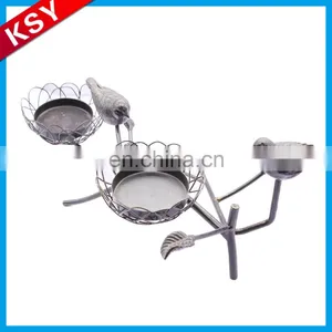 Top Quality Wall Hanging Bottle Lantern Metal Tree Branch Chandelier Candle Holder thumbnail-6