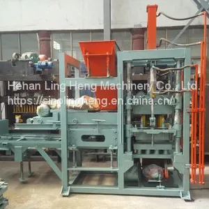 LINGHENG QT4-25 AUTOMATIC HOLLOW CEMENT BLOCK BRICK MAKING MACHINE PAVER BRICK MACHINE thumbnail-3