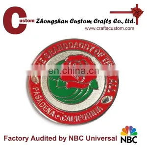 Custom Enamel Color Metal Coin Rose 2 Euros Coin Replica thumbnail-1