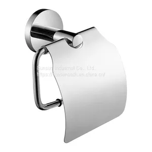Hotel Ss Toilet Paper Holder With Lid thumbnail-1