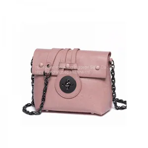 New One-shoulder Bag Korean Version of the Slanted Women's Bag Fashion Chain Leather Small Square Bag thumbnail-1