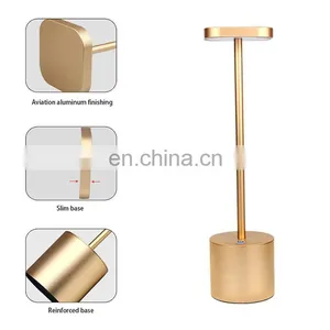 2021 New Design Modern Nordic Business Hotel Restaurant Table Lamp Rechargeable Cordless LED Desk Lamp thumbnail-4
