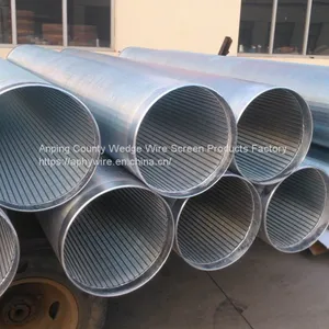 Wedge Wire Johnson Screen Pipe , Vee-wire Wrapped Screen Tube for Well Drilling, Sand Control, Dewatering Pump thumbnail-1