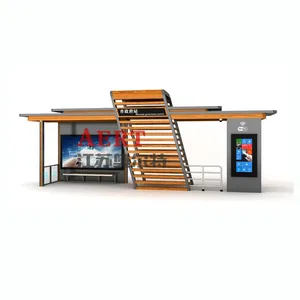 Urban Solar System Bus Shelter Multifunctional Bus Shelter Light Box Factory thumbnail-3