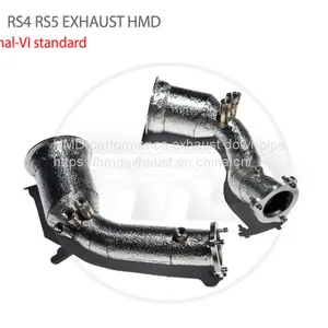 Exhaust Manifold Downpipe for Audi RS4 RS5 VI Standard Car Accessories With Catalytic Converter Header Whatsapp008613189999301 thumbnail-1