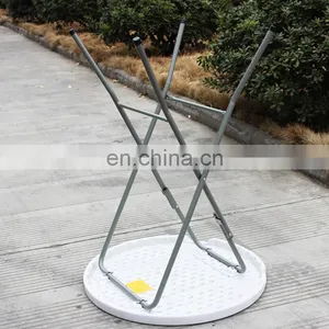 80x110cm Round Plastic Table Round Generous Cocktail Camping Wedding Party Hire Plastic Outdoor Catering Folding Tables thumbnail-5
