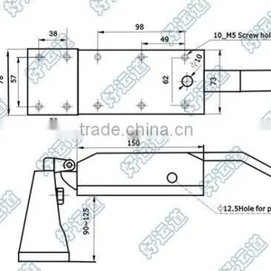 09116 Refrigerator Latch Industrial Refrigerator Door Handle thumbnail-3