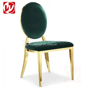 Hot Sale Gold Stainless Steel Banquet Dining Chair White pu Leather Wedding Chair thumbnail-3