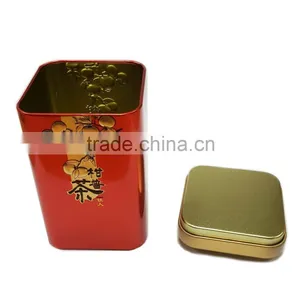 Square Metal China Tea Tin thumbnail-1