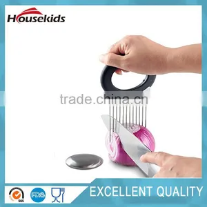 Onion Holder Odor Remover Onion Holder Slicing Guide Stainless Steel Prongs Holds to Slice & Aid Cutting thumbnail-5