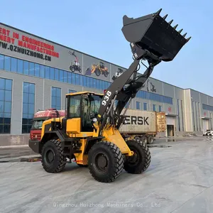 Chinese Wheel Loader Hzm936 3.5ton Mulcher Articulated Machinery Front Small Mini Wheel Loaders Differential With Attachments thumbnail-2