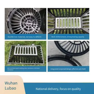 Lubao Manufacturer of Ductile Iron Overflow Wells 450*750 Square Rainwater Infiltration Wells for Drainage, Inspection and Interception in Gardens thumbnail-3