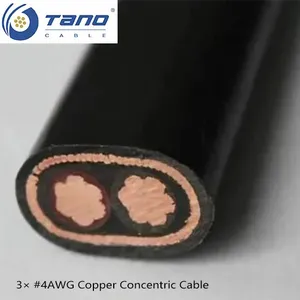 3× #6AWG Copper Concentric Cable – Flame Retardant XLPE Insulated Low Voltage thumbnail-1