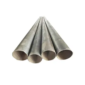 ERW Welded Steel Pipe A53 Ss400 S355jr Carbon Steel Tube China Manufacturer Black Round thumbnail-1