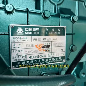 Weichai WD615.47 Engine Assy AZ6100004301 For Sinotruk HOWO 371 thumbnail-3