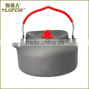 All in One Aluminum Oxide Outdoor Camping Pot Set Hiking Backpacking Cookout Picnic Cookware Teapot Coffee Kettle Set thumbnail-5