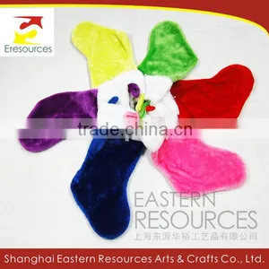 Plush Colorful Christmas Stocking thumbnail-1