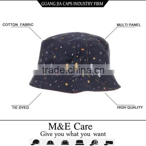 Fashion Floral Print Cheap Tie Dyed Bucket Hat thumbnail-1